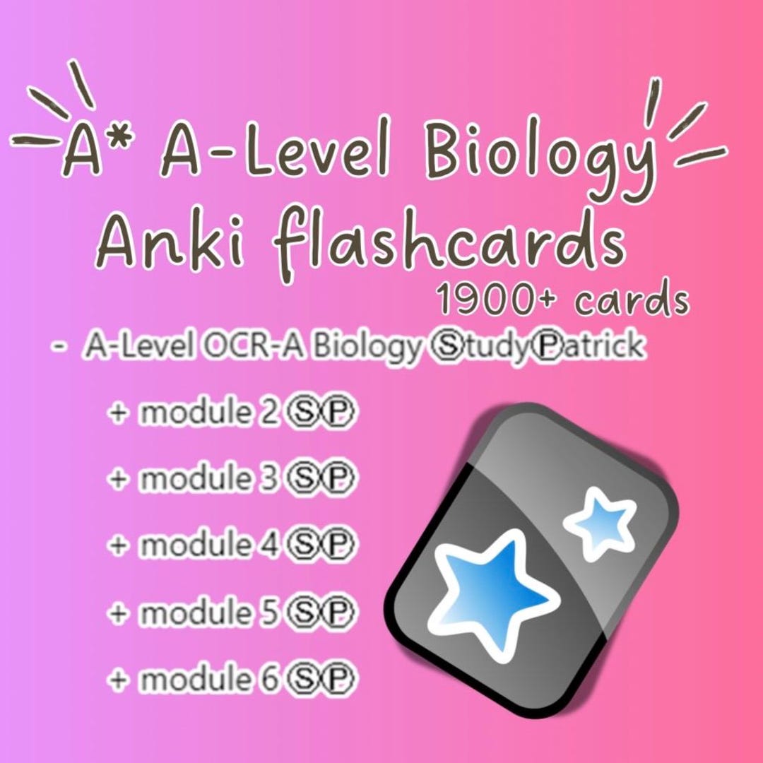 A* OCR A A-level Biology Anki Deck | 2000+ Flashcards | A Revision ...