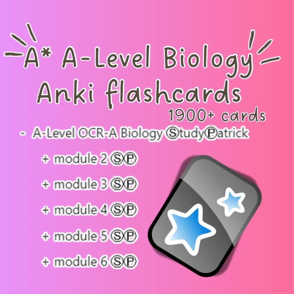A* OCR A A-level Biology Anki Deck | 2000+ Flashcards | A Revision ...