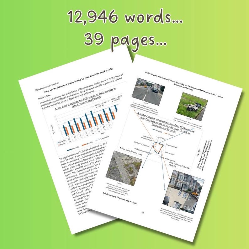 A-level Geography NEA Guide: Edexcel A* Coursework Sample (PDF) - Etsy