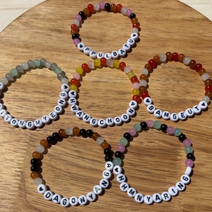 Ppulbatu Bracelet-Kpop Bracelet-Customized TXT Bracelet-Custom Kpop Theme Bead Bracelets-Korean Pop Name Bracelet-TXT Ppulbatu Bracelet Kpop