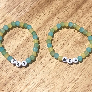 TXT Bracelet-Kpop Bracelet-Customized TXT Bracelet-Custom Kpop Themed Bead Bracelets-Korean Pop Name Bracelet-MOA Bracelet Kpop