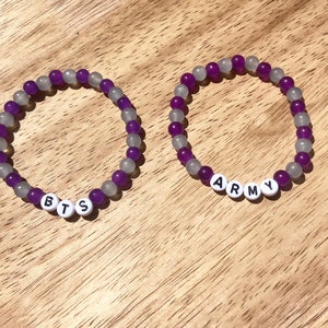 BTS Bracelet-Kpop Bracelet-Customized BTS Bracelet-Custom Kpop Themed Bead Bracelets-Korean Pop Name Bracelet-ARMY Bracelet Kpop