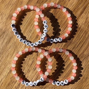 SNSD Bracelet-Kpop Bracelet-Customized SNSD Bracelet-Custom Kpop Themed Bead Bracelets-Korean Pop Name Bracelet-SoOne Bracelet Kpop