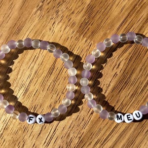 F(x) Bracelet-Kpop Bracelet-Customized fx Bracelet-Custom Kpop Themed Bead Bracelets-Korean Pop Name Bracelet-f(x) MeU Bracelet Kpop