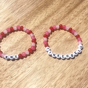 KNK Bracelet-Kpop Bracelet-Customized KNK Bracelet-Custom Kpop Themed Bead Bracelets-Korean Pop Name Bracelet-Tinkerbell Bracelet Kpop