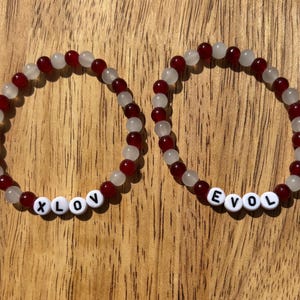 Xlov Bracelet-Kpop Bracelet-Customized Xlov Bracelet-Custom Kpop Themed Bead Bracelets-Korean Pop Name Bracelet-Evol Bracelet Kpop