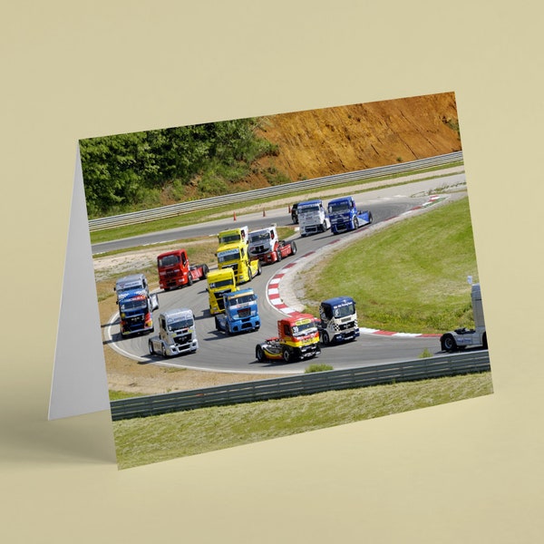 Truck grand prix birthday card - Beebooh cards