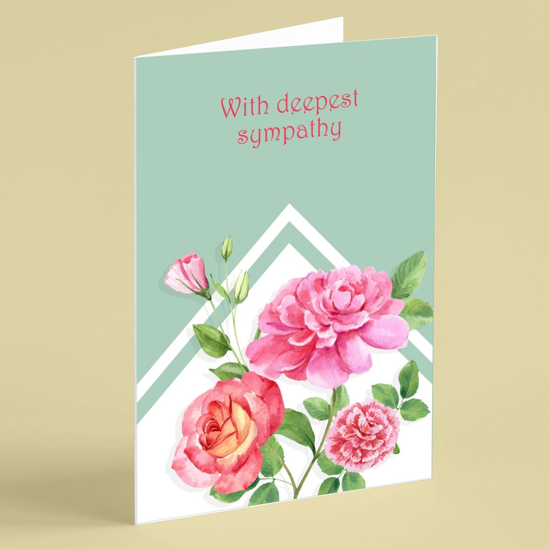 Compassion Bloom Postcard Beautiful Flowers Sympathy / Comfort Card - Beebooh Cards - Etsy