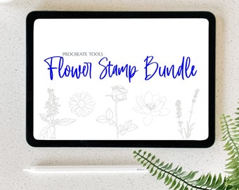 Floral Procreate Stamp Bundle | Botanical Procreate Brushes | Flower Procreate Stamps | Procreate Stamp Brush Bundle