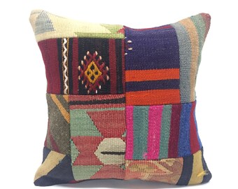 16x16 inch rug pillow cover handmade white pink vintage ethnic boho wool cushion throw rug case yellow 40x40cm handwoven flower pastel