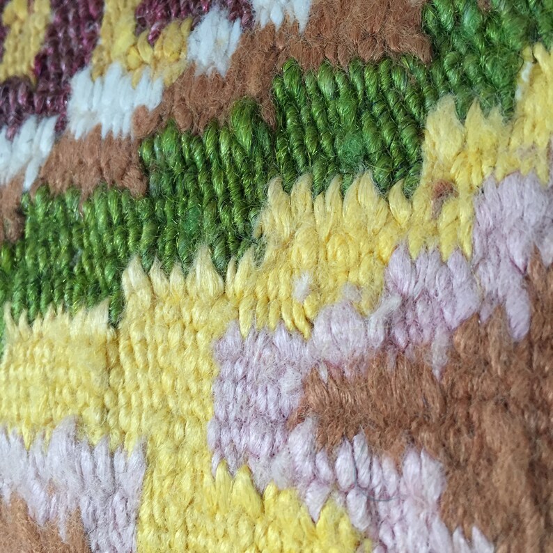 12x20 Inch Moldov Kilim Pillow Cover Handmade Green Vintage Ethnic Boho Wool Cushion Throw Rug Case Yellow 30x50cm Handwoven Flower Pastel