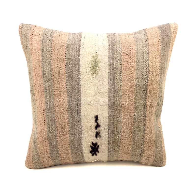 16x16 inch rug pillow cover handmade white pink vintage ethnic boho wool cushion throw rug case yellow 40x40cm handwoven flower pastel