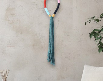 Rope Sculpture, Wall Hanging, Knot Wall Art, Gallery Wall Art, Contemporary Wall Decor Fiber Art, Handmade Fiber Art, String Art Color Block