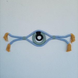 Macrame Eye Wall Hanging: Boho Style Soft Spiral Art