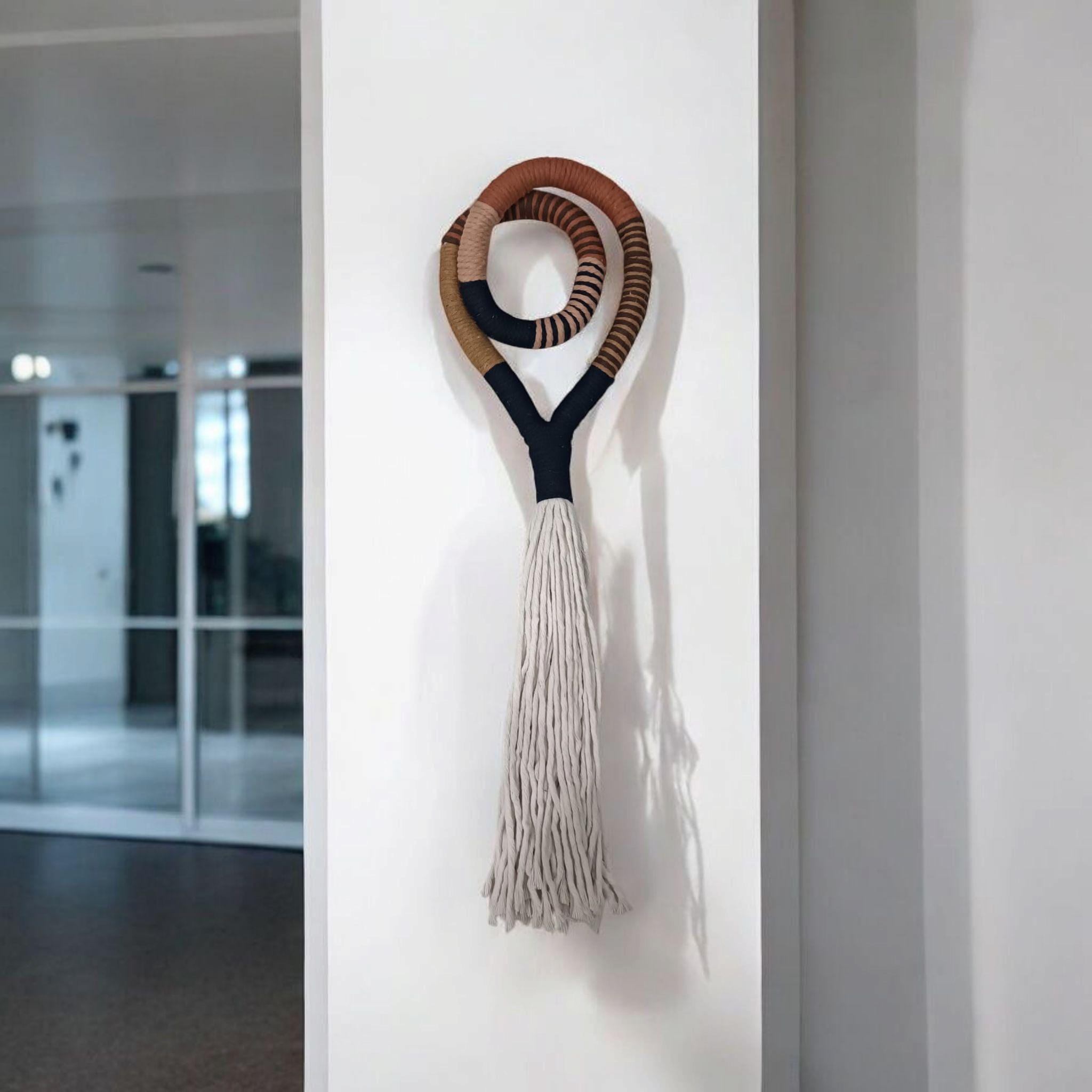 Boho Rope Wall Hanging, Minimal Macrame Wall Hanging, Handmade Cotton ...