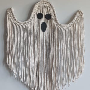 Halloween Makramee Geist Wandbehang, gruselige Dekoration
