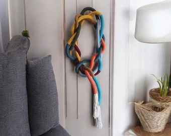 Istanbul Fiber Art Wall Sculpture: Celtic Knot Rope Art