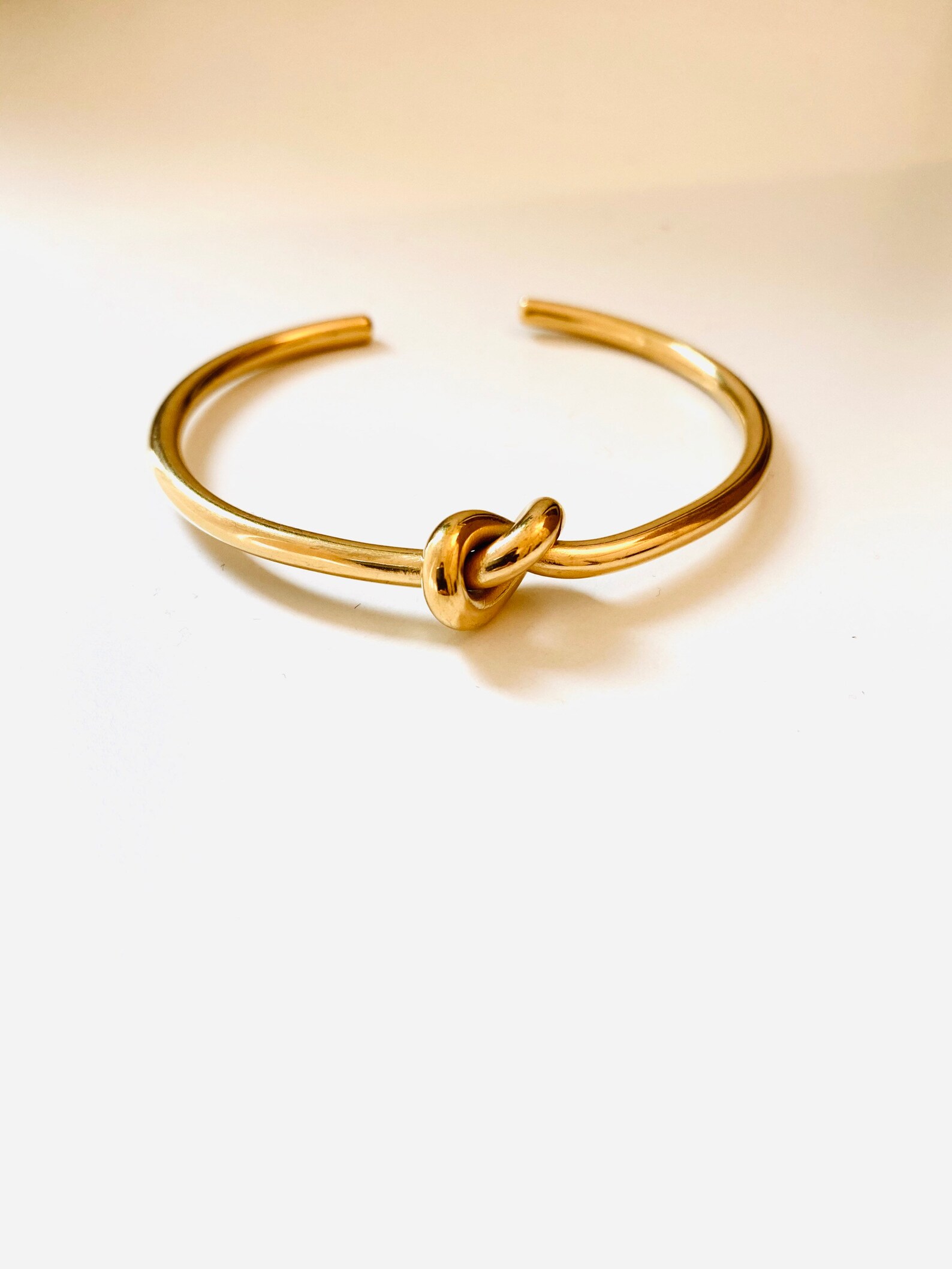 Gold Knot Bangle Gold Knot Bracelet Statement Bracelet | Etsy