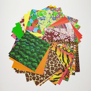 Assorted Origami Pack, 100 Sheets 25 Different Patterns, Origami Art, Bulk Purchase, Craft Art Folding DIY Project, Gift Idea