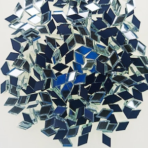 Mirror Mosaic Tiles, Mosaic Pieces Cut by Hand in the Form of Diamond Shape, Mosaic Supplies, Craft Supplies, Mosaic Part, Mosaic Mirror