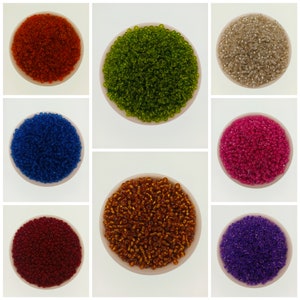 1Lb 3 mm 8 Different Colors Glass Beads, Mosaic Beads, Glass Round Seed Beads, Small Rainbow Bead, Seed beads, Jewelry Supplies, Glass Beads