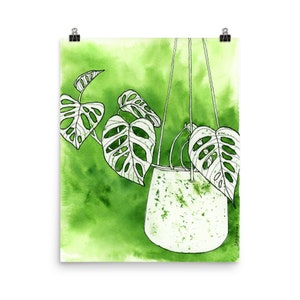 Swiss Cheese Monstera Enhanced Matte Poster