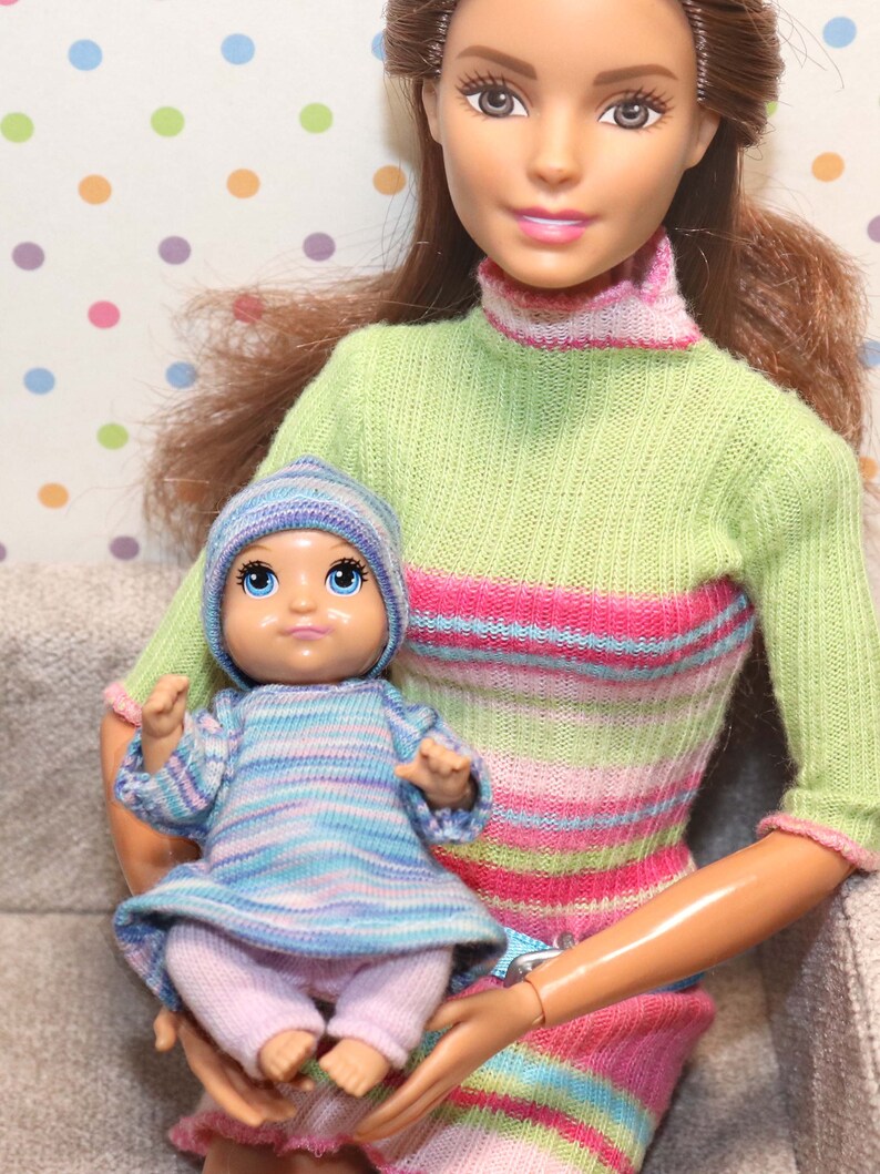 Handmade Doll Clothes for Barbie Baby Sweater Dress Leggings Etsy