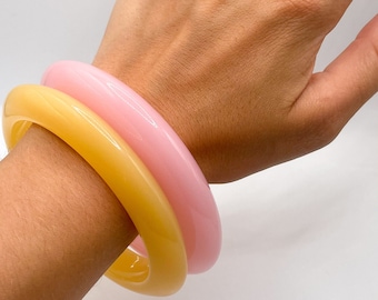 Chunky Resin Bangles! // Mix & Match Retro Acrylic Bracelets // Acrylic Resin Bangles