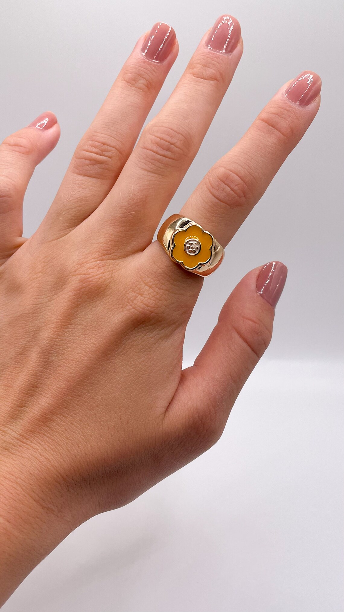 Y2k Funky Chunky Rings // Enamel Summer Statement Ring // Etsy