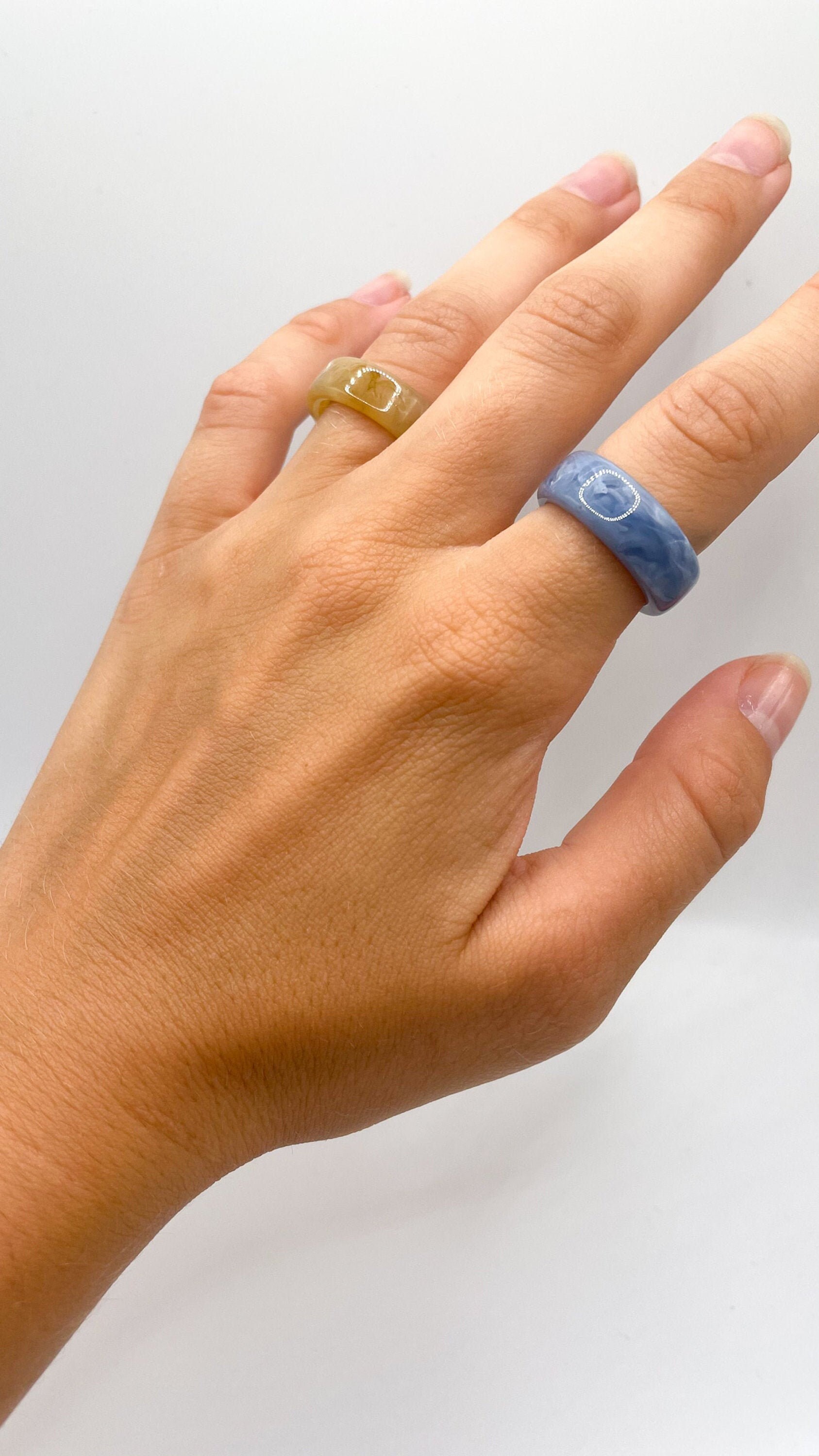 Chunky Resin Rings // Mix & Match y2k Rings // GiftWrapped Etsy