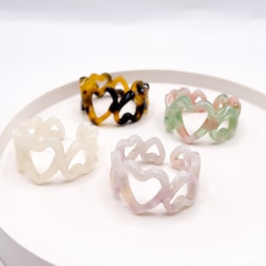 Colourful Summer Rings! // Mix & Match Open Back Rings // Acrylic Resin Rings