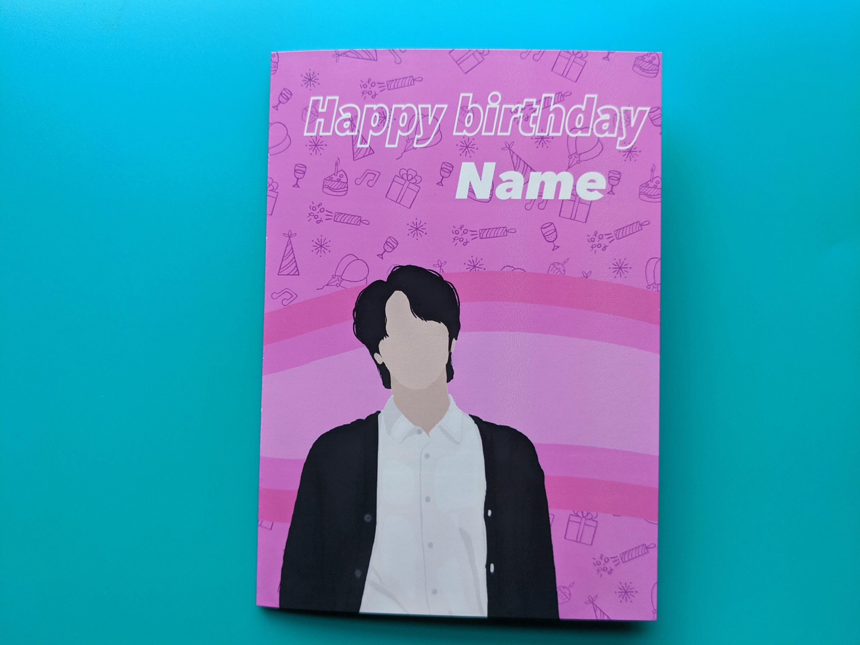 Jin BTS personalised birthday card | Etsy