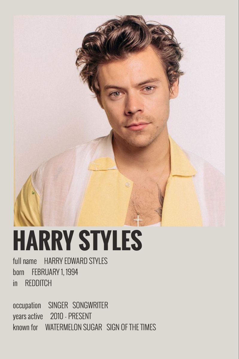 Impresiones de pósters de Harry Styles Etsy