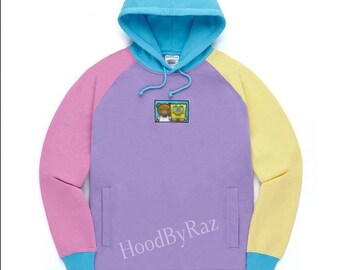 teddy fresh pastel colorblock hoodie