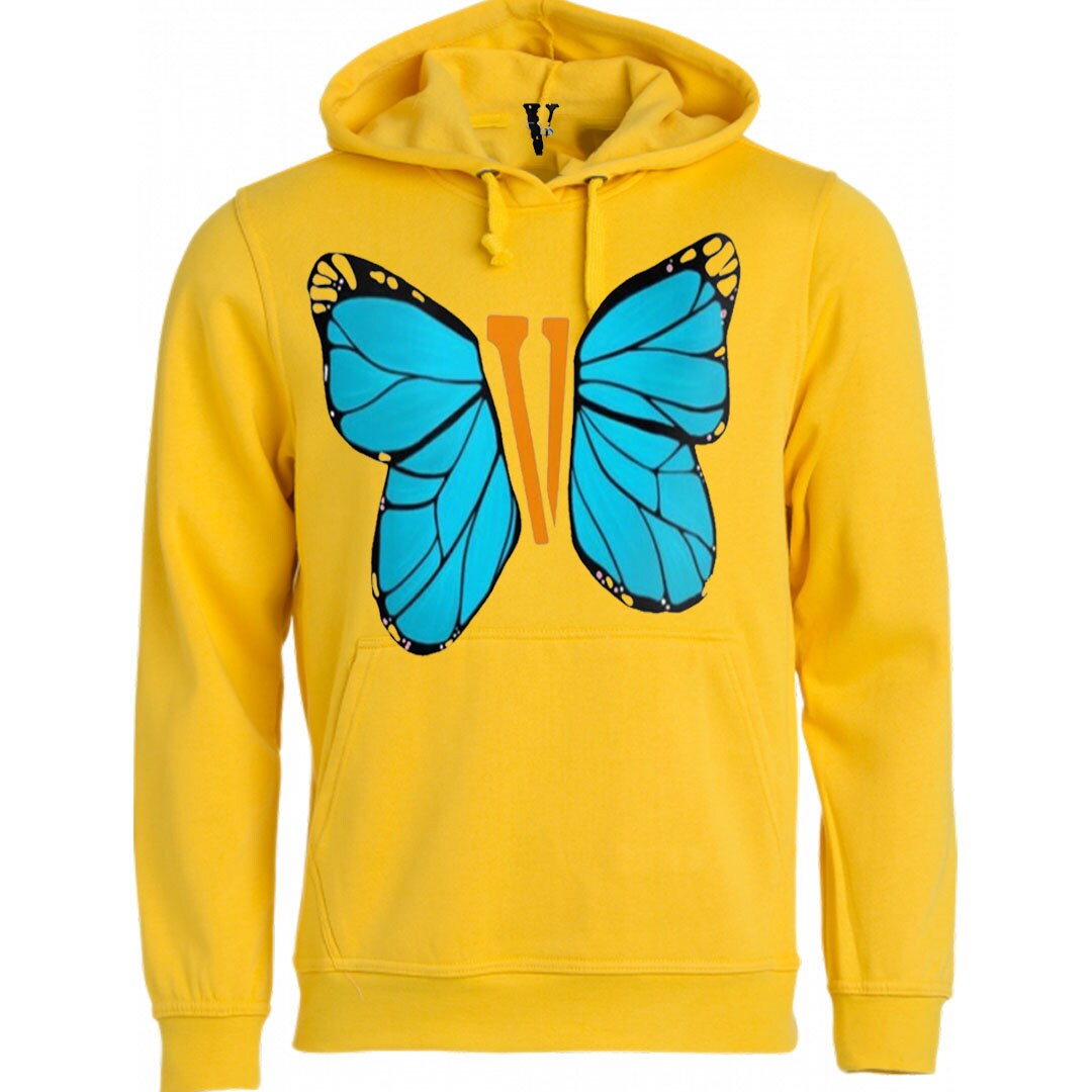 Vlone Blue ButterFly Hoodie Etsy