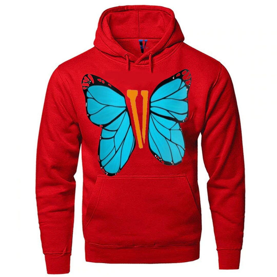 Vlone Blue Butterfly Hoodie Etsy