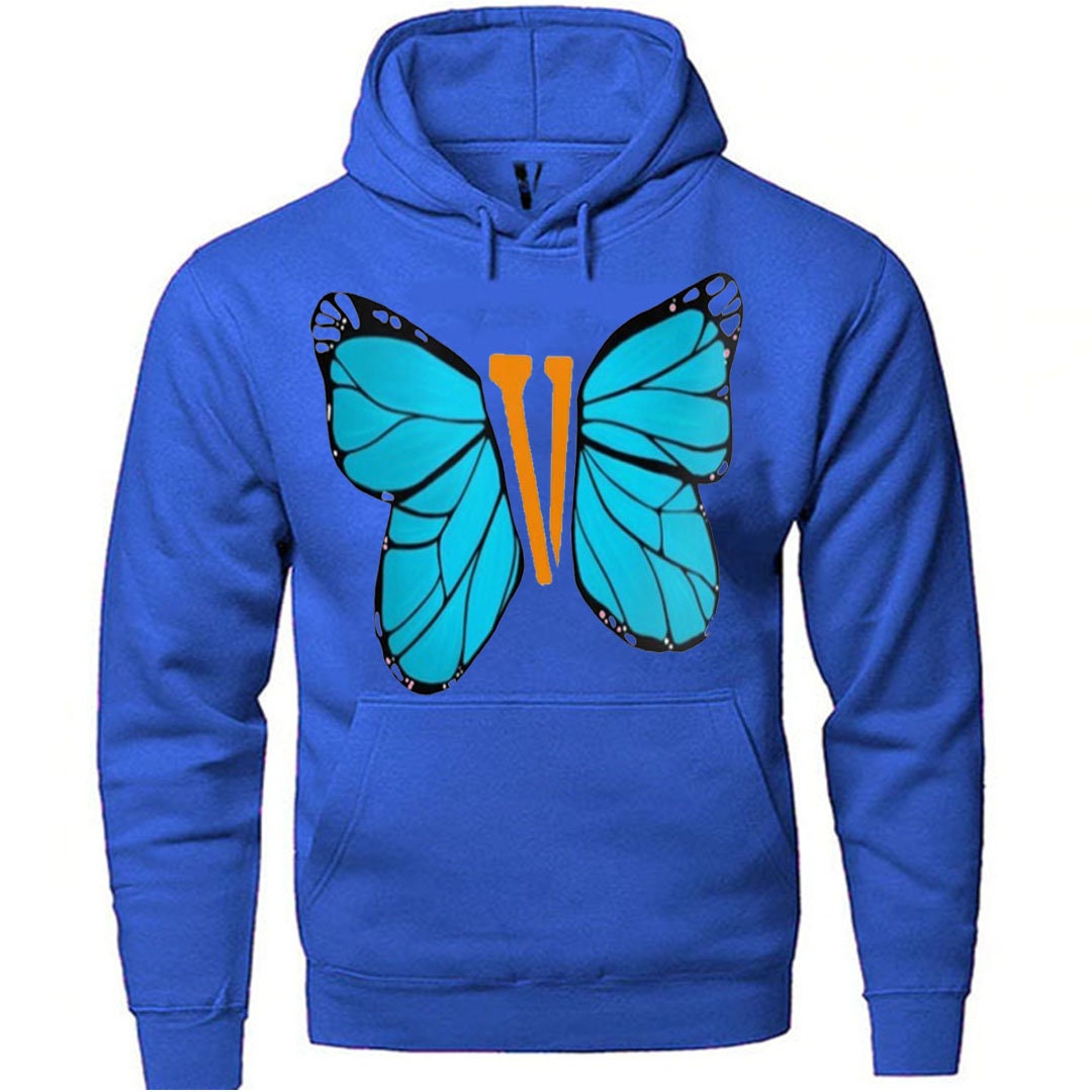 Vlone Blue ButterFly Hoodie Etsy