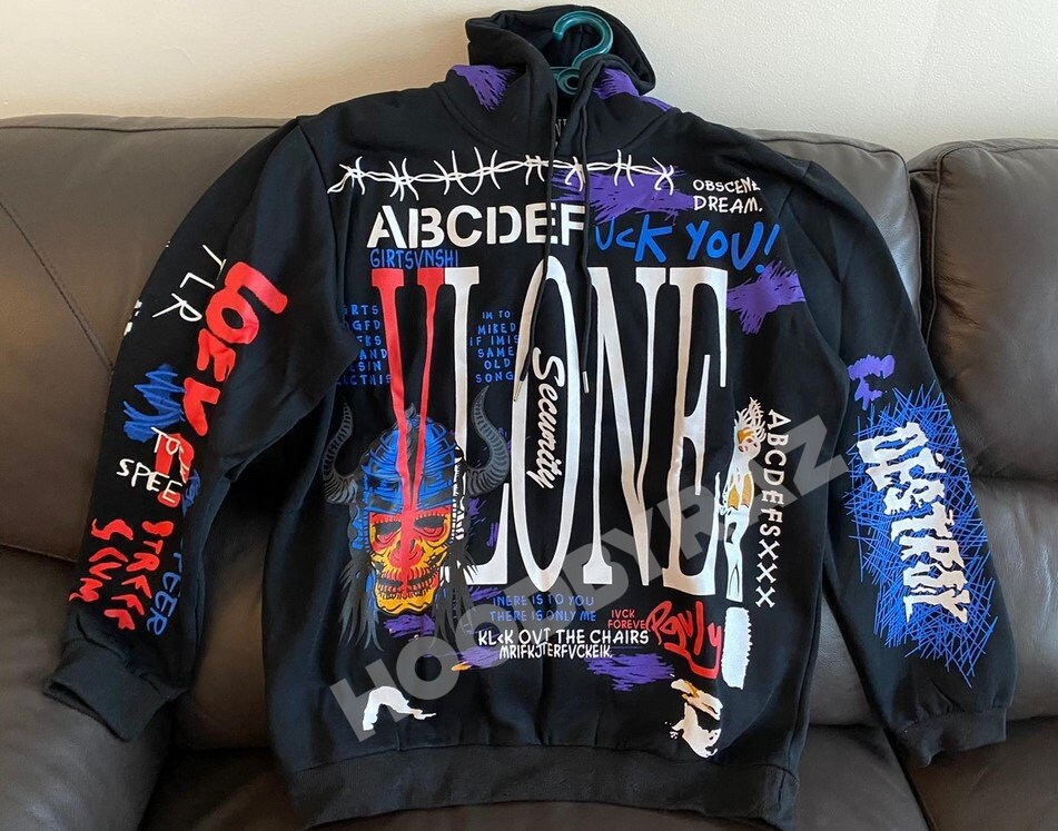 vlone graffiti hoodie real