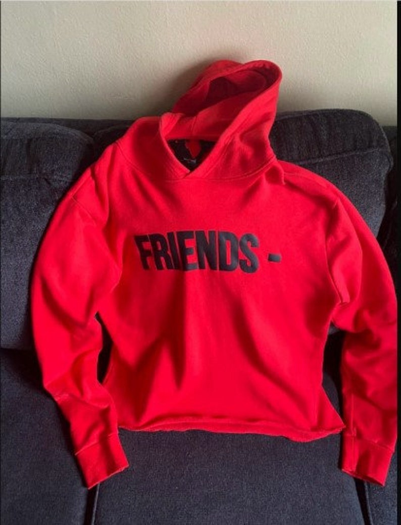 vlone friends hoodie red