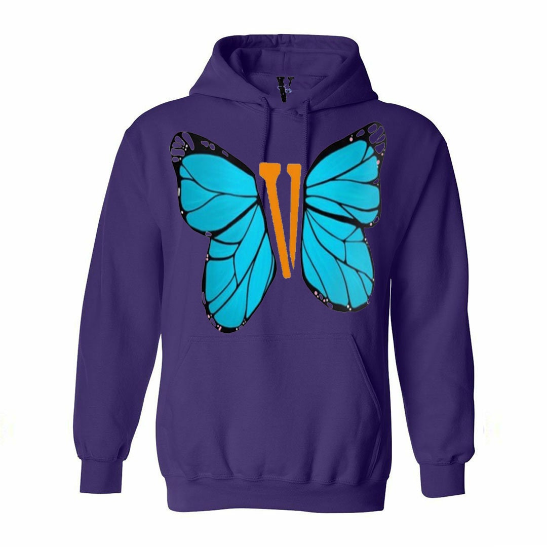 Vlone Blue ButterFly Hoodie Etsy