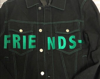 vlone jean jacket blue