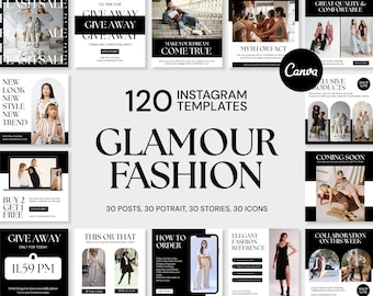 Fashion Canva Templates | Fashion Instagram Templates | Fashion Feed-Stories-Icons | Fashion Content | Fashion Brand | Fashion Engagement