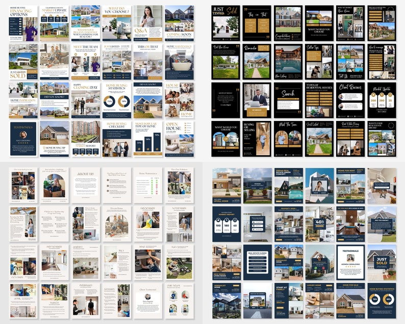 Real Estate Social Media Templates for Canva Real Estate Etsy