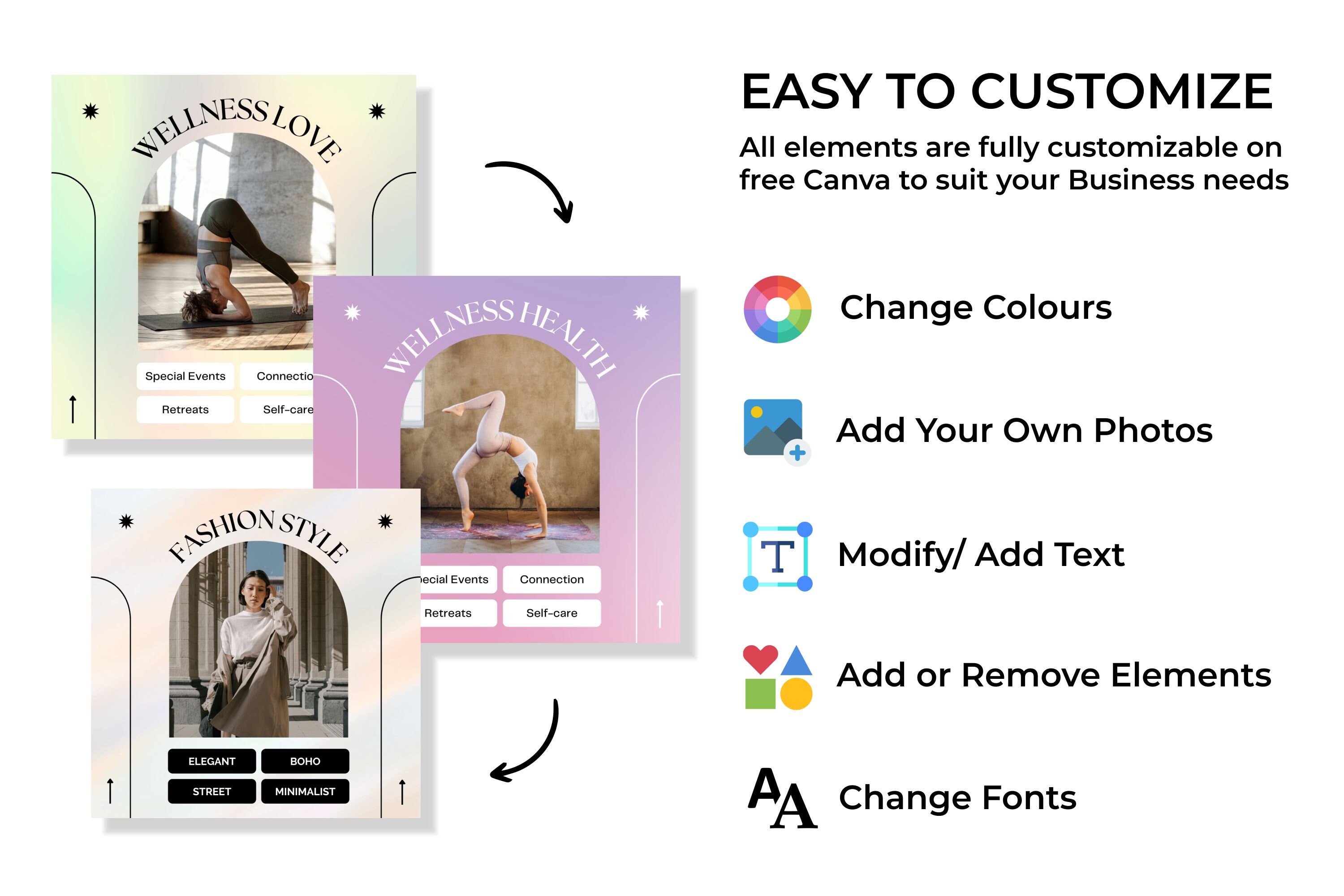 Wellness Instagram Templates for Canva | Coach Social Media Branding - Etsy