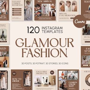 Fashion Canva Template | Fashion Social Media Template | Fashion IG Posts-Stories-Highlights | Fashion Brand Kits | Fashion Branding Content