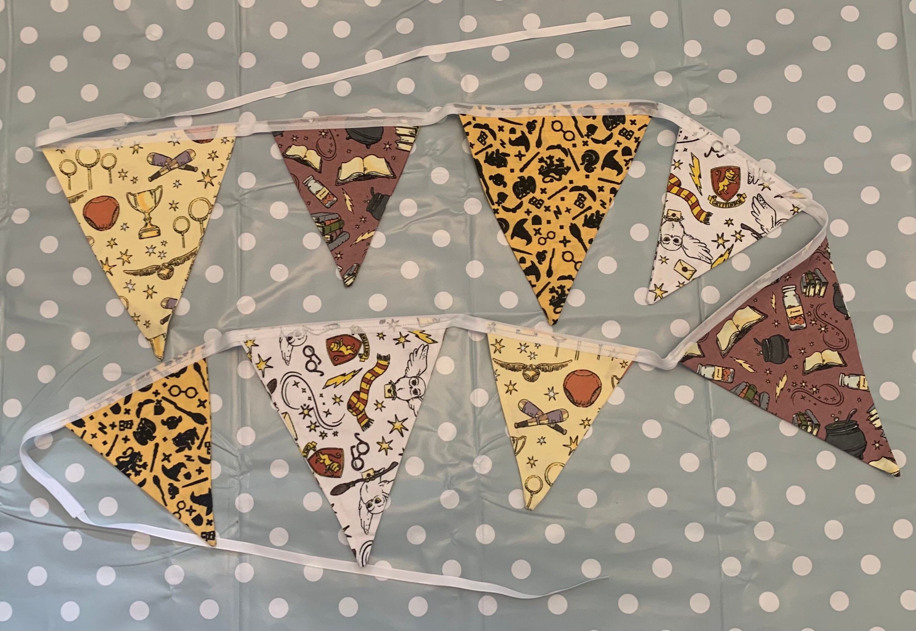 HANDMADE Cotton Bunting Harry Potter Hogwarts Quidditch | Etsy