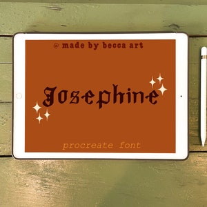 Josephine Gothic Procreate Font/Procreate Fonts/Gothic Kalligrafie Lettertypen/