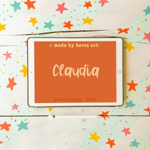 Claudia Procreate Font/Procreate Fonts/Procreate Tools/Handgeschreven Font/TTF Font/