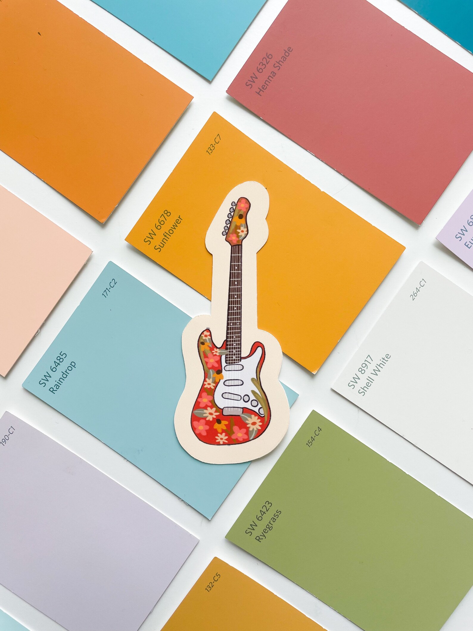 Electric Guitar Stickers/ Weatherproof Stickers/ Vinyl Stickers