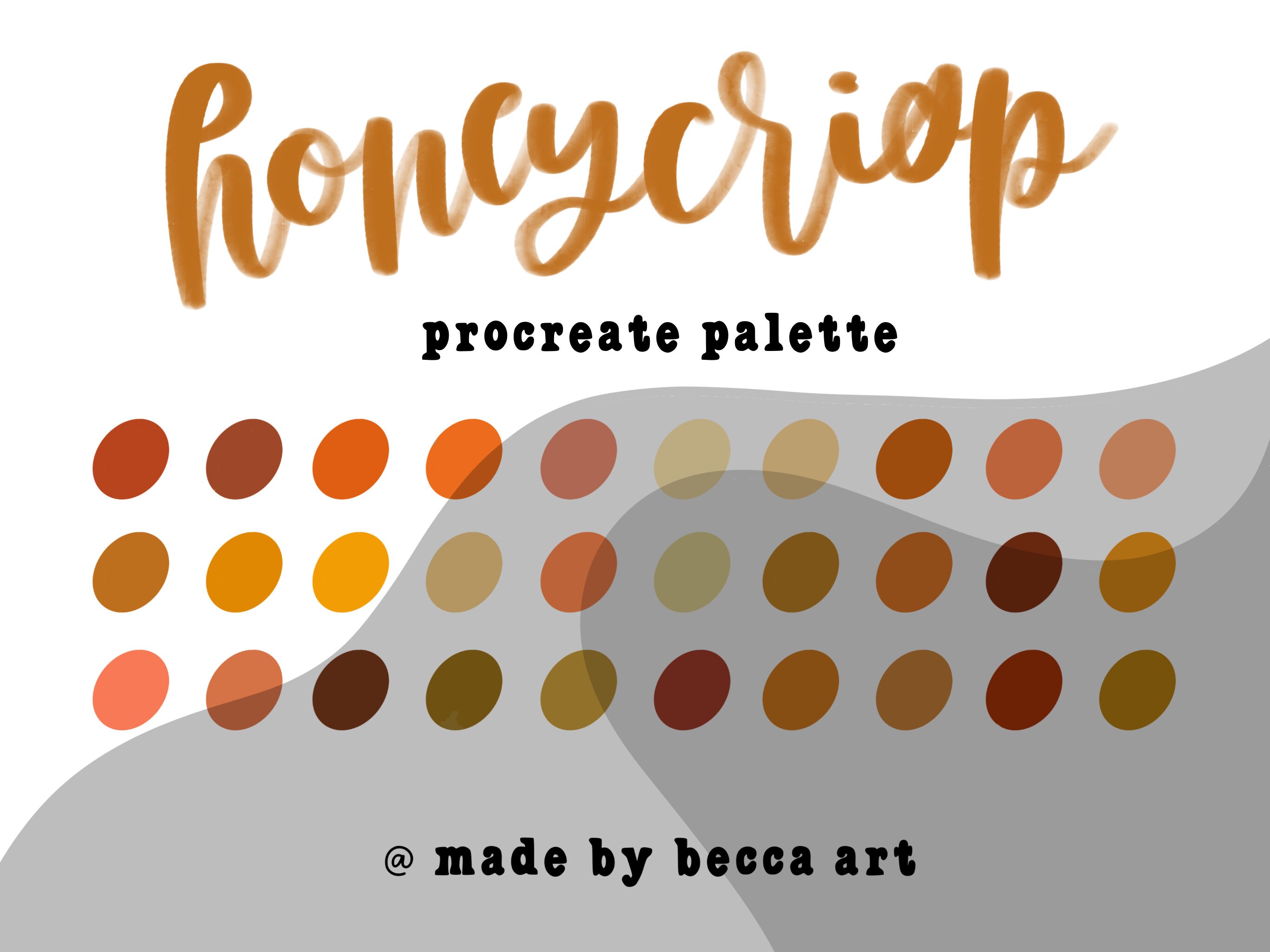 Honeycrisp Procreate Color Swatches Color Palette Fall Colors Etsy